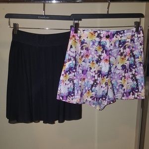 Bebe skirt Size:Small & Bebe floral shorts Size:4